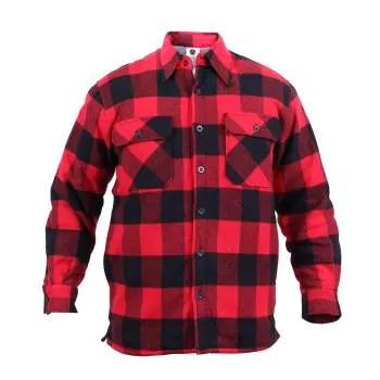 Extra Heavyweight Buffalo Plaid Sherpa Lined Flannel Shirts