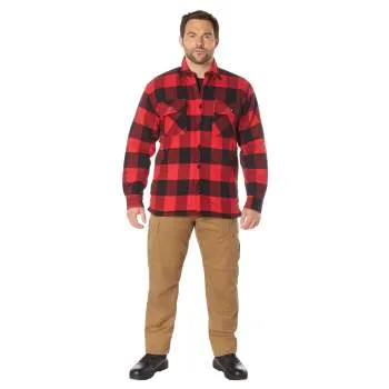 Extra Heavyweight Buffalo Plaid Sherpa Lined Flannel Shirts