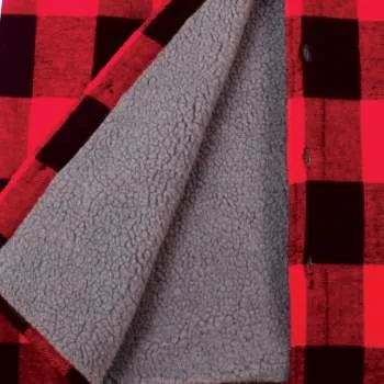 Extra Heavyweight Buffalo Plaid Sherpa Lined Flannel Shirts