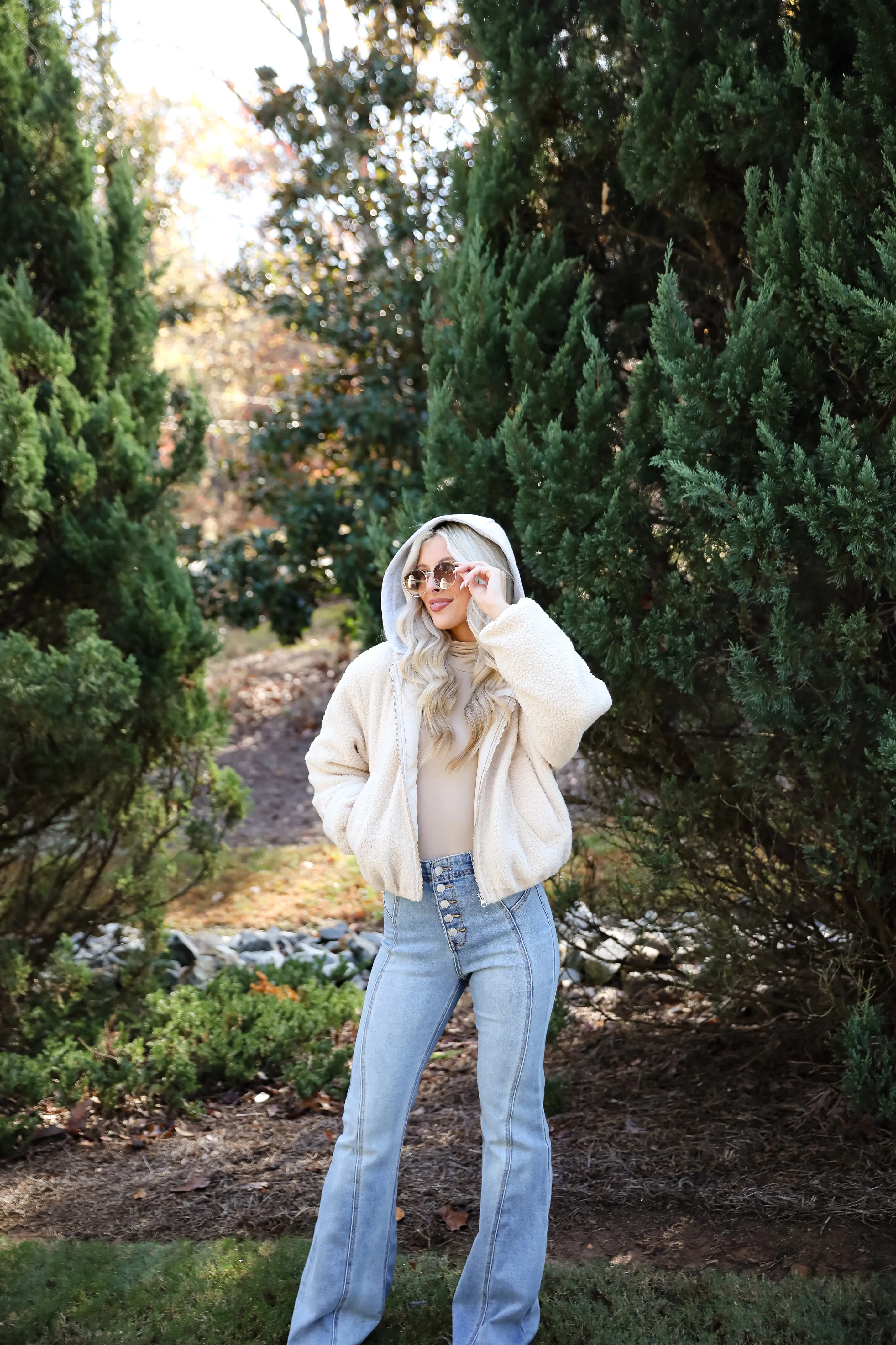 FINAL SALE - Enviable Forecast Cream Sherpa Jacket