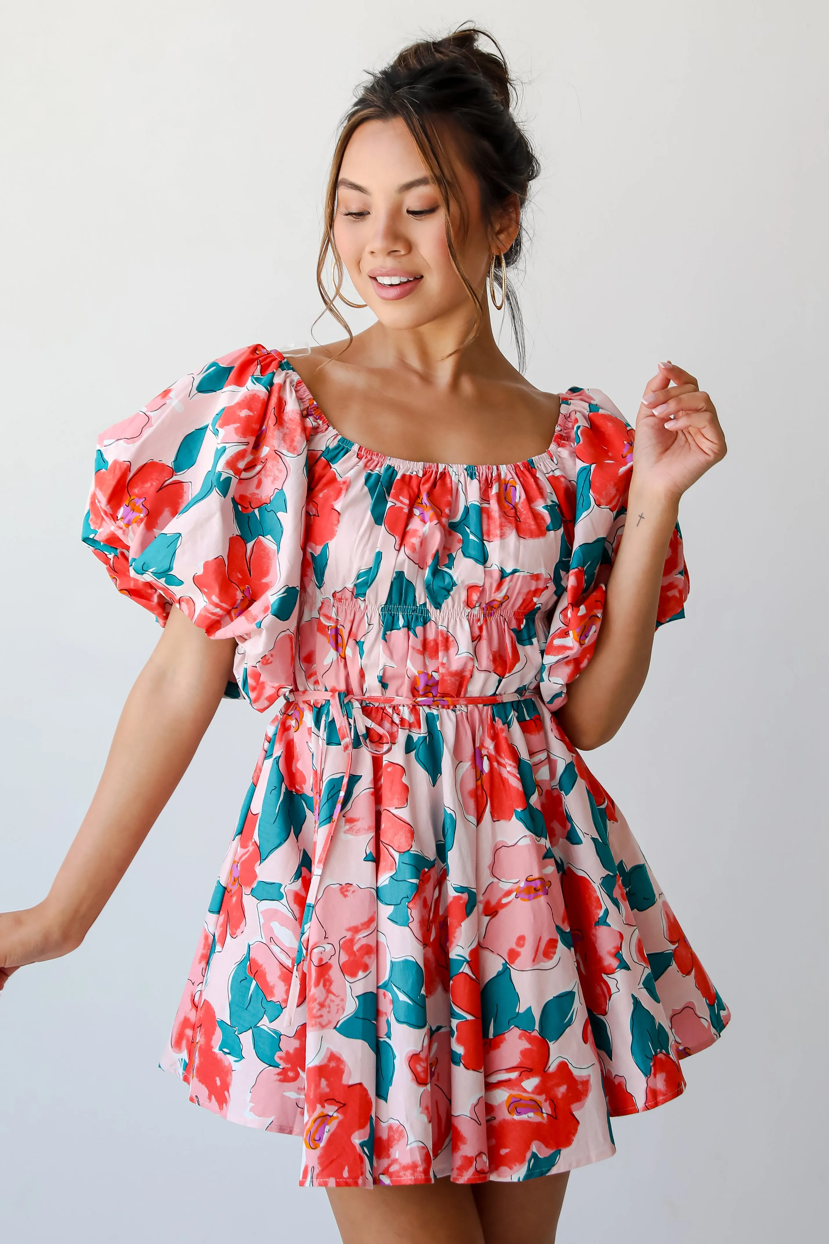 FINAL SALE - More Than Darling Floral Puff Sleeve Mini Dress