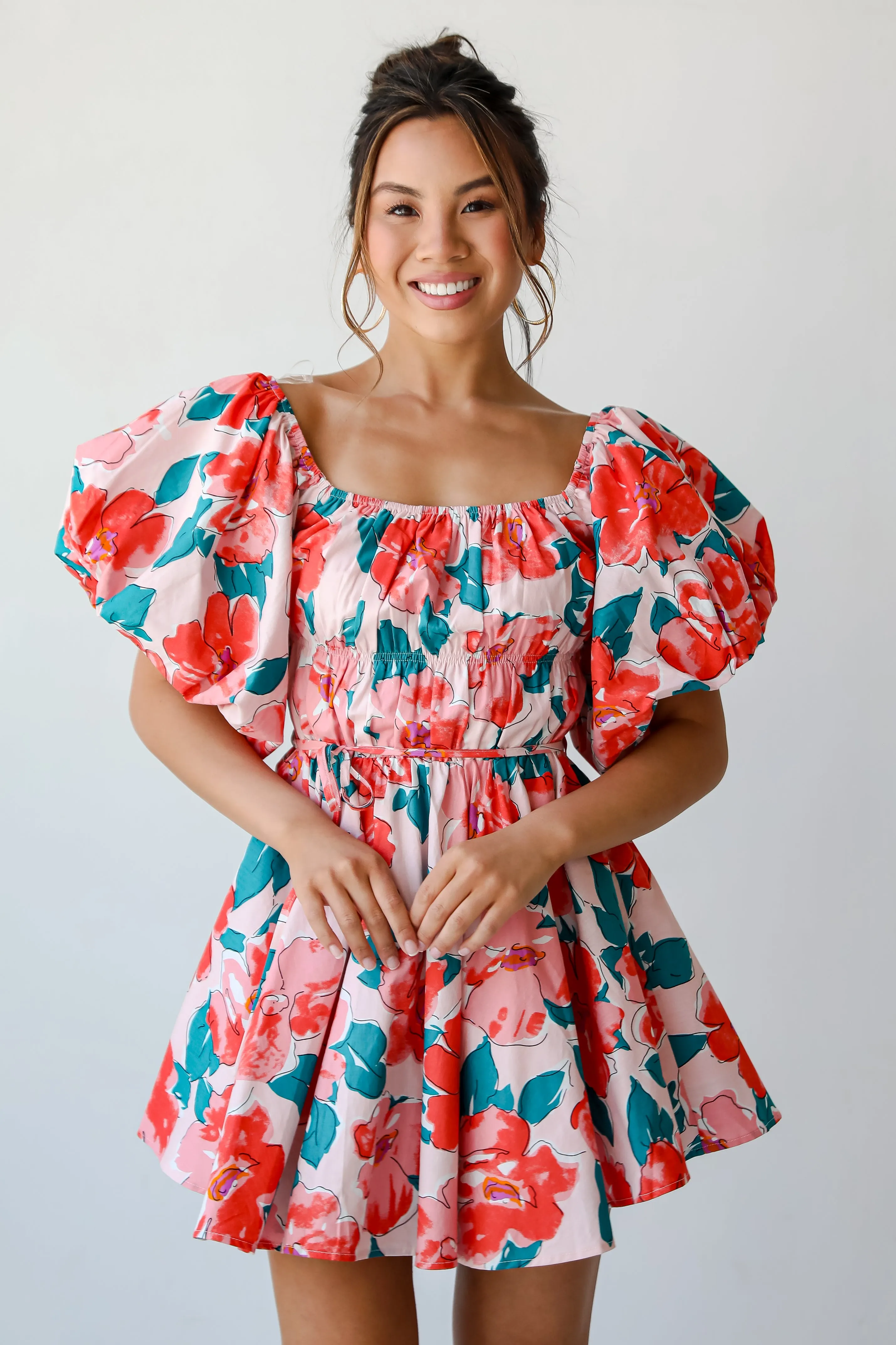 FINAL SALE - More Than Darling Floral Puff Sleeve Mini Dress