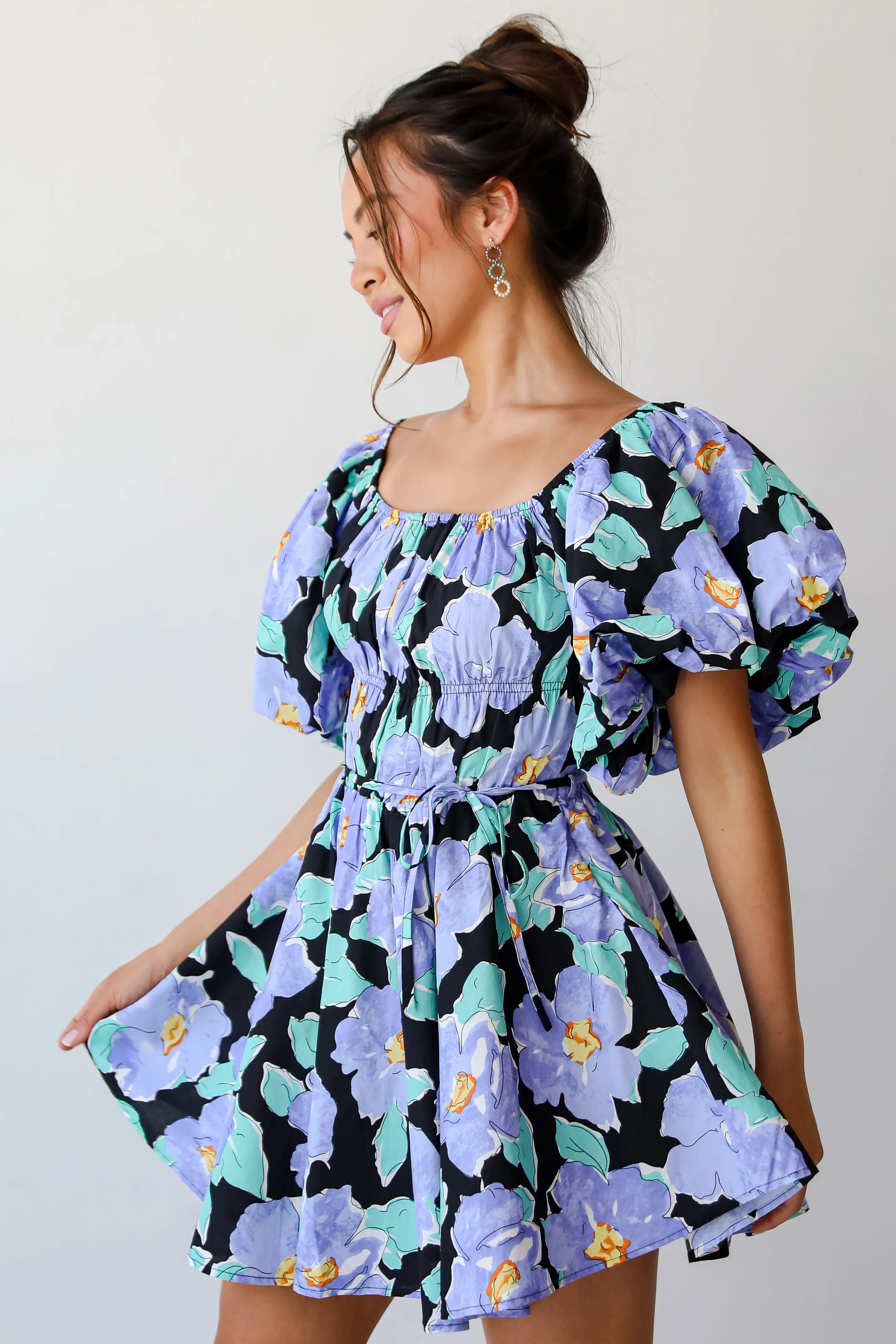 FINAL SALE - More Than Darling Floral Puff Sleeve Mini Dress