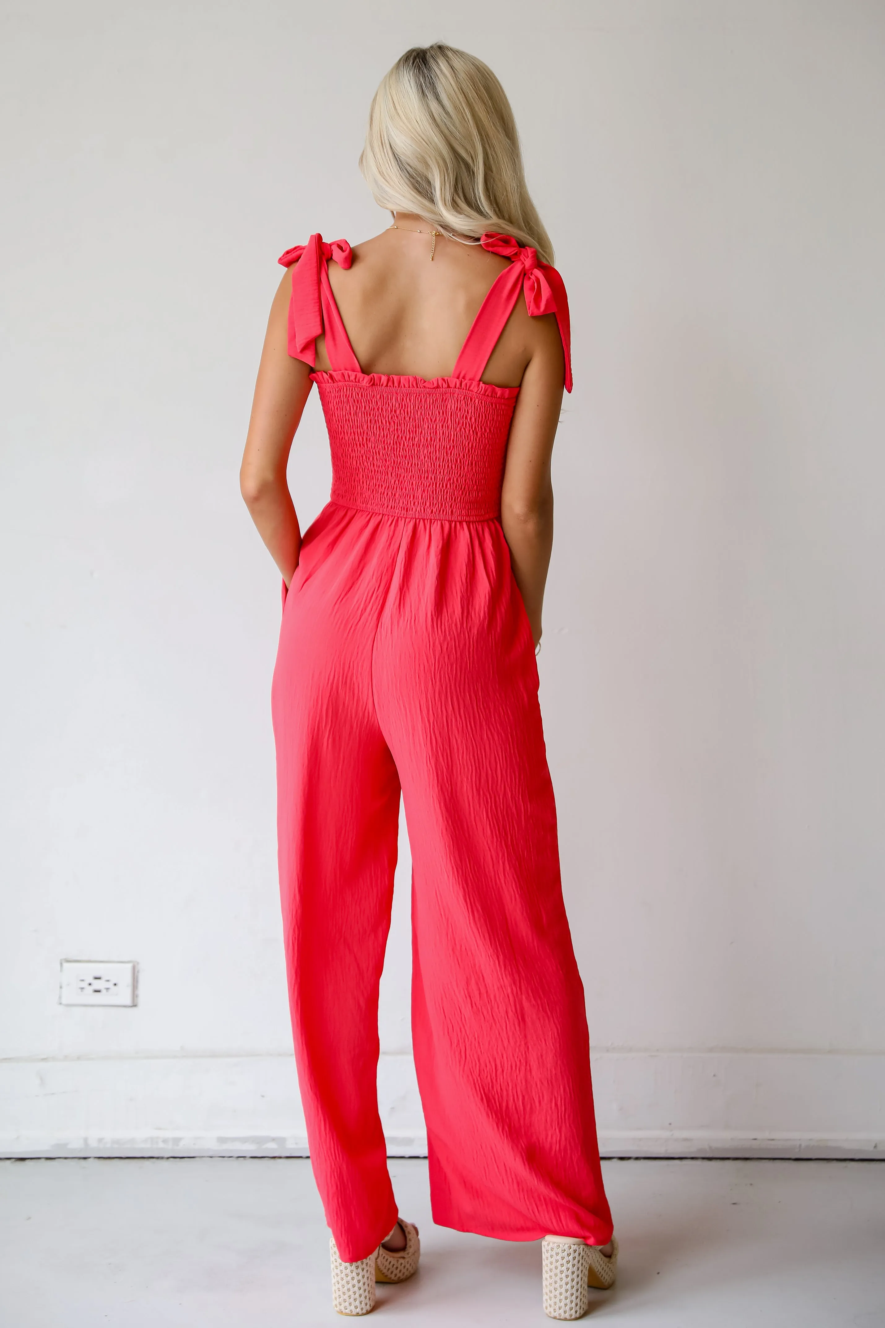 FINAL SALE - Significant Allure Coral Jumpsuit