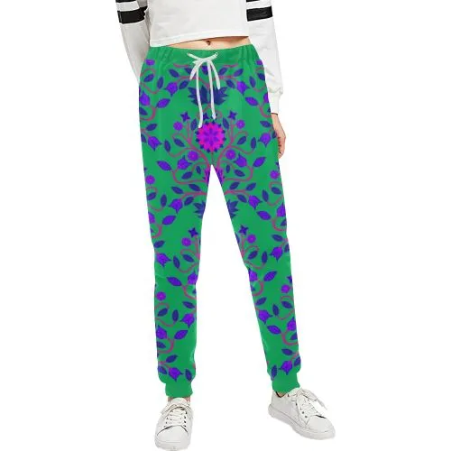 Floral Beadwork Four Clans Deep Lake Women's Sweatpants