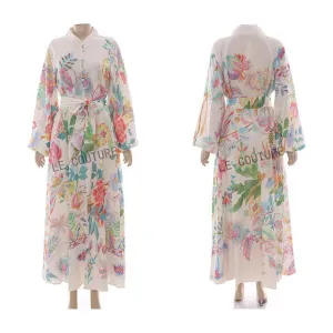 Floral Holiday Robe Dress