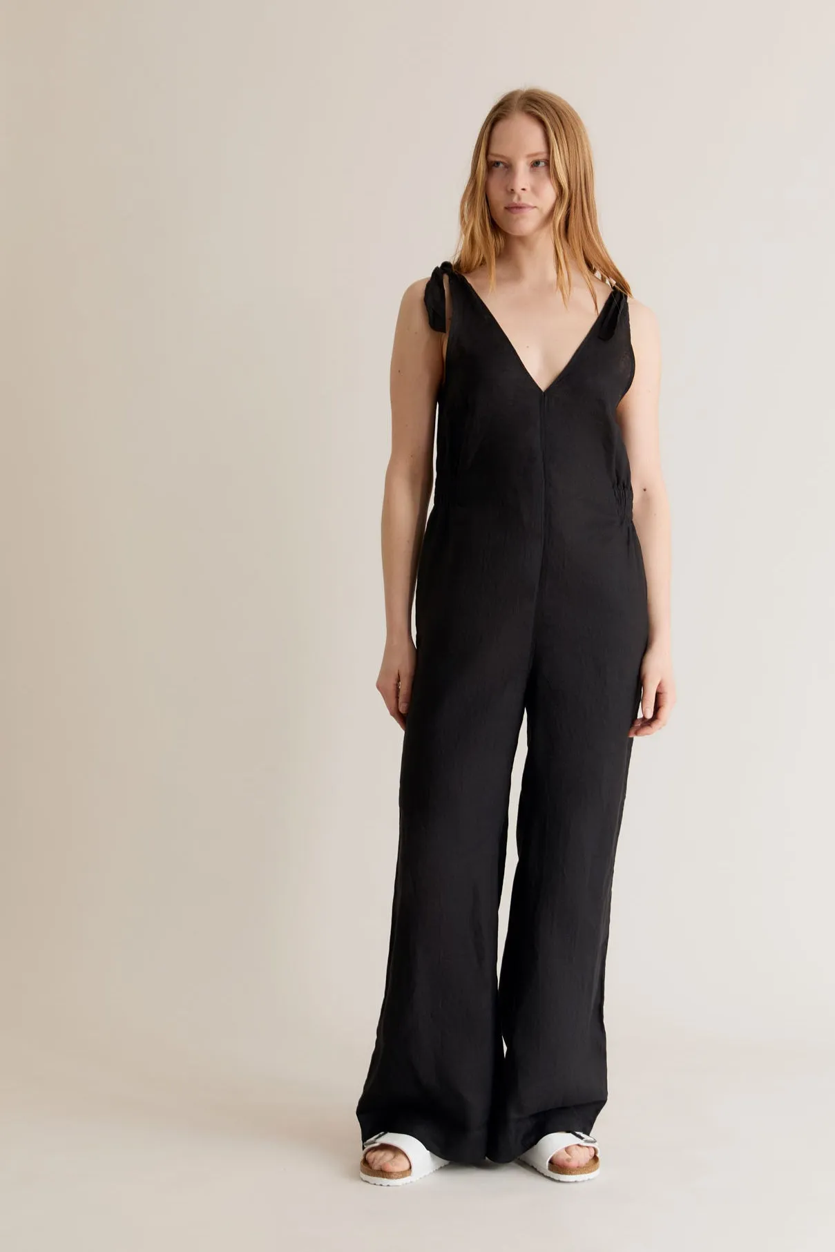 FLOSS - Linen Jumpsuit Black