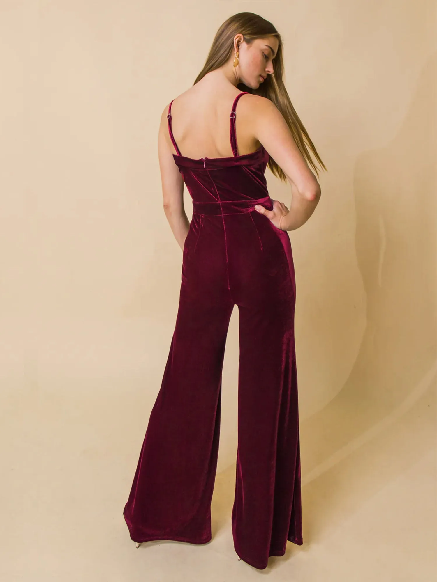 Flying Tomato Wide Leg Velvet Jumpsuit - Brands We Love