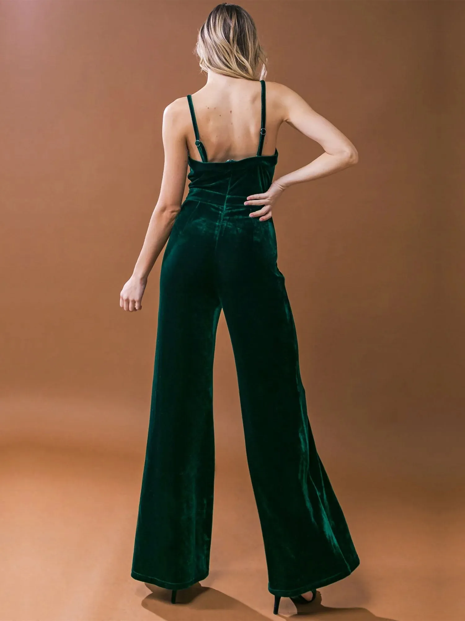 Flying Tomato Wide Leg Velvet Jumpsuit - Brands We Love