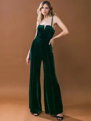 Flying Tomato Wide Leg Velvet Jumpsuit - Brands We Love