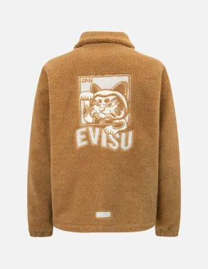 Fortune Cat Appliqué Sherpa Jacket