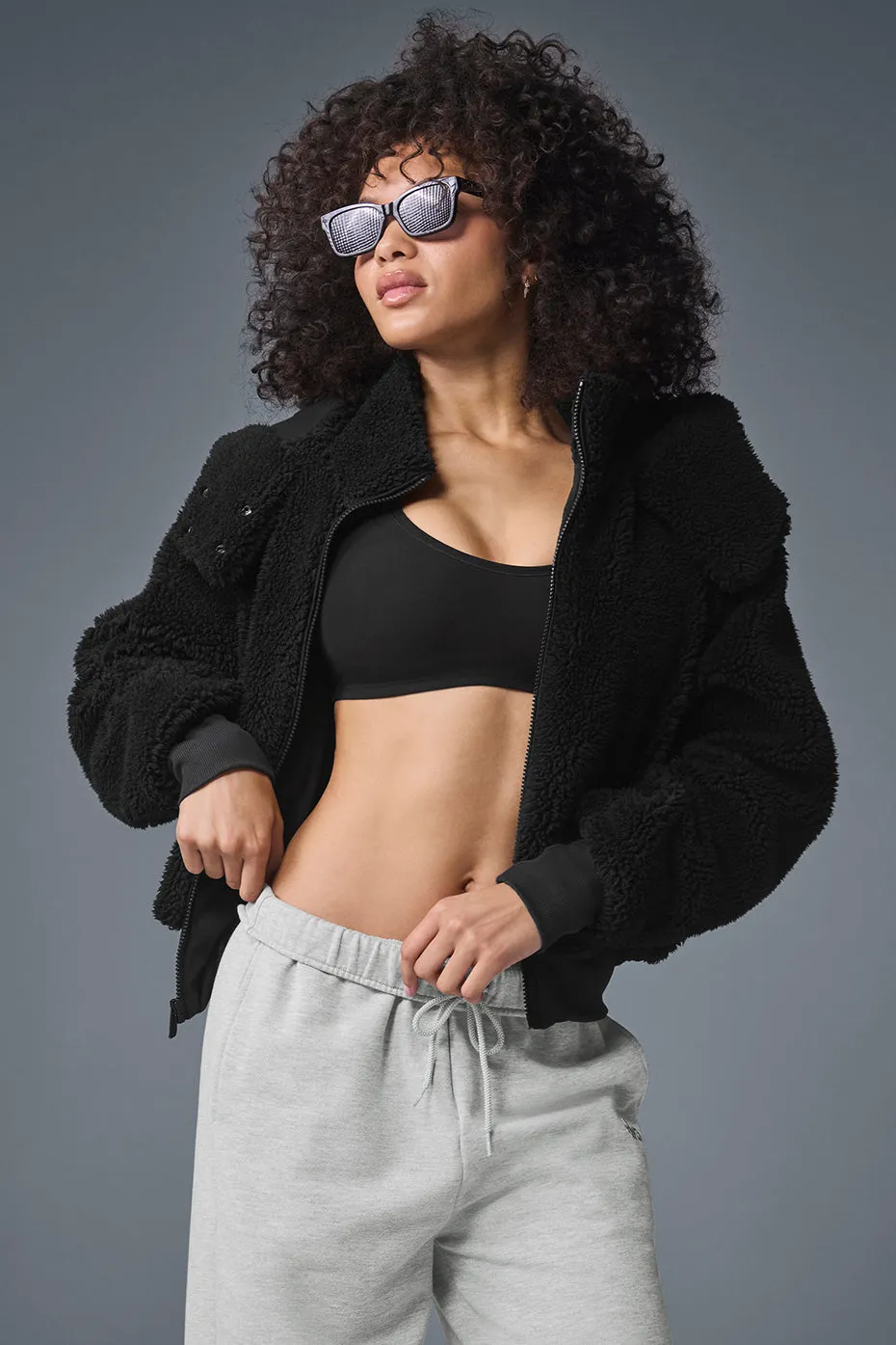 Foxy Sherpa Jacket - Black