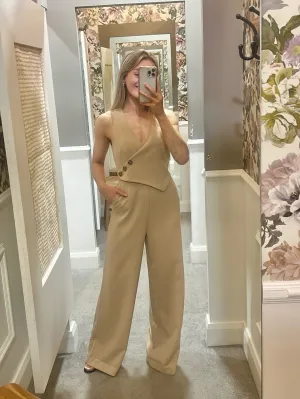 French Connection Azra Twill Jumpsuit - Incense