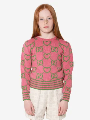 Gucci Girls Wool Wool Intarsia Jumper