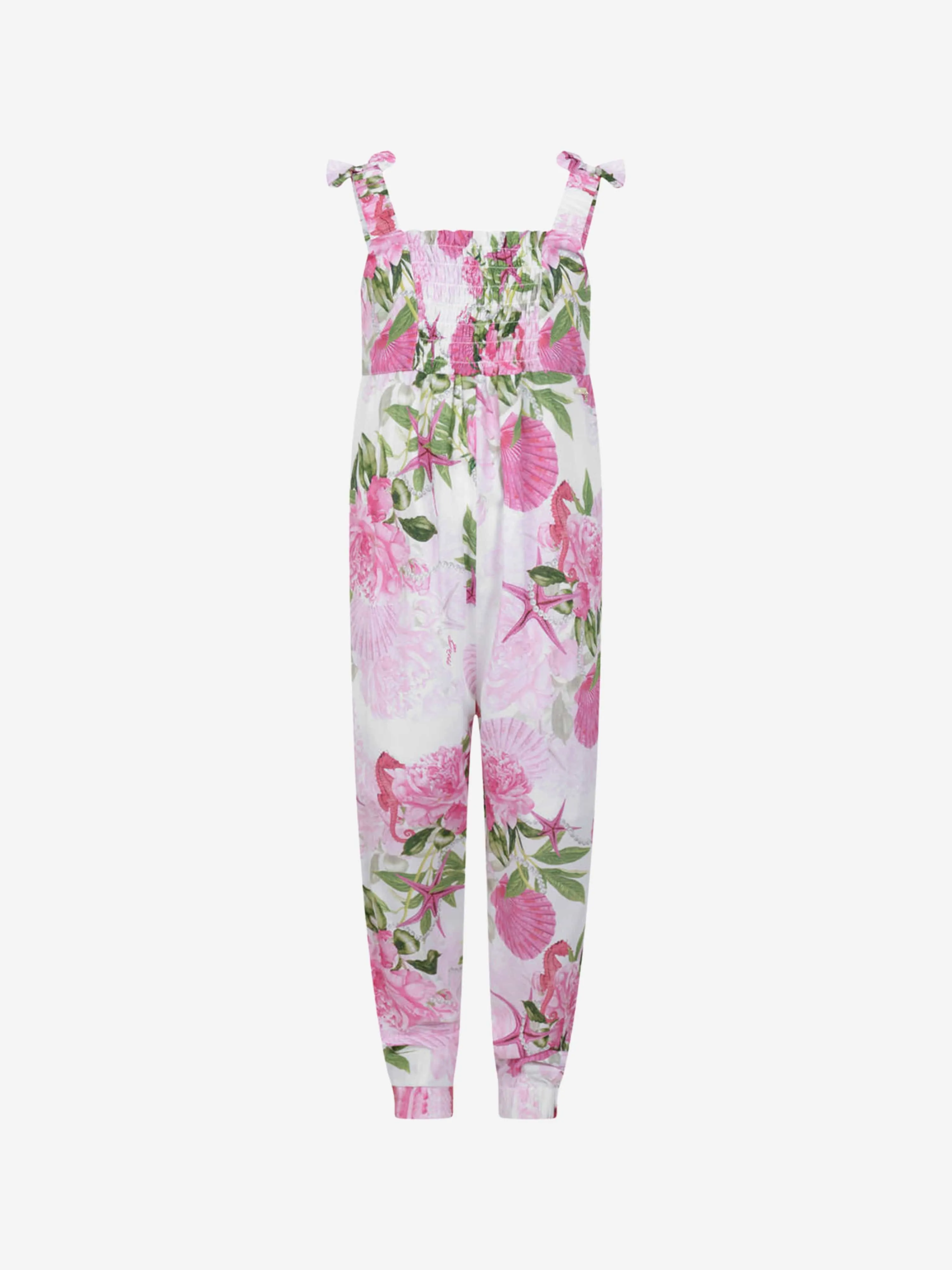 Guess Girls Jumpsuit - & Pink Floral Viscose Jumpsuit