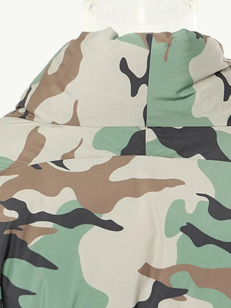 HEYFANCYSTYLE Camo Command Parka