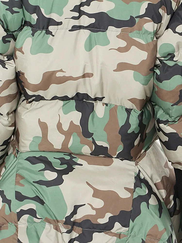 HEYFANCYSTYLE Camo Command Parka