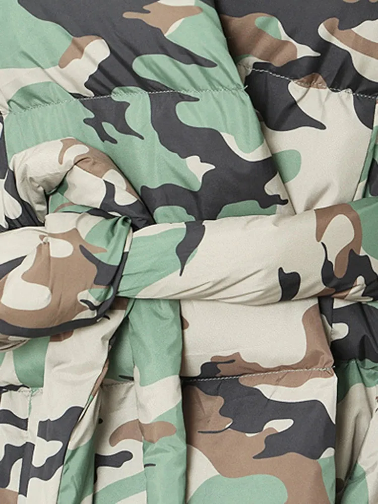 HEYFANCYSTYLE Camo Command Parka