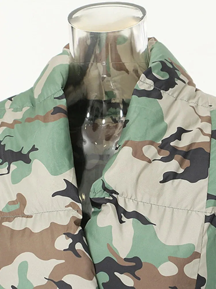 HEYFANCYSTYLE Camo Command Parka