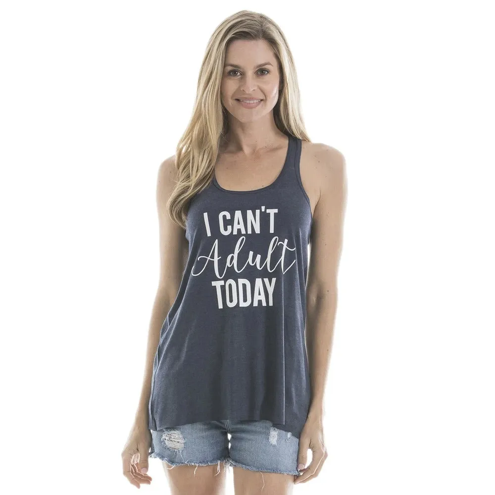 I can't adult today tank tops 6 colors. S-XXL Adulting