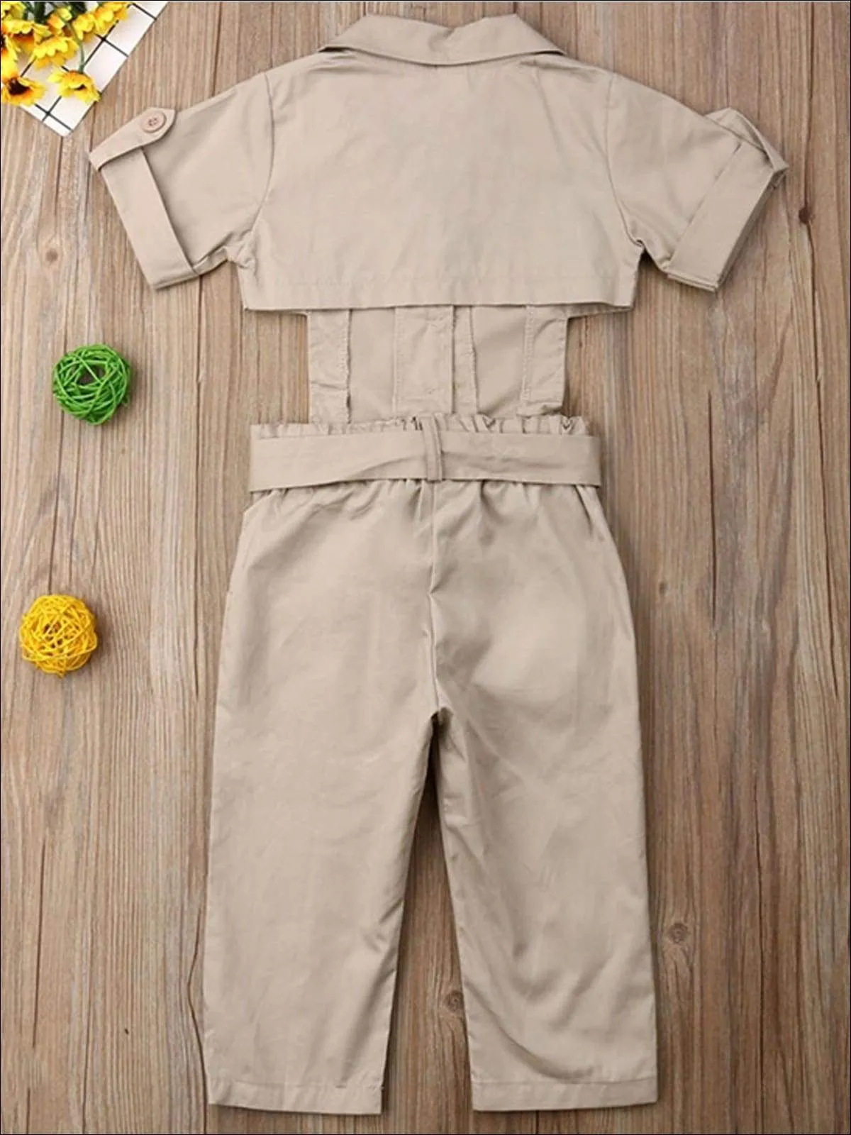 I Got This Khaki Cut Out Waist Jumpsuit