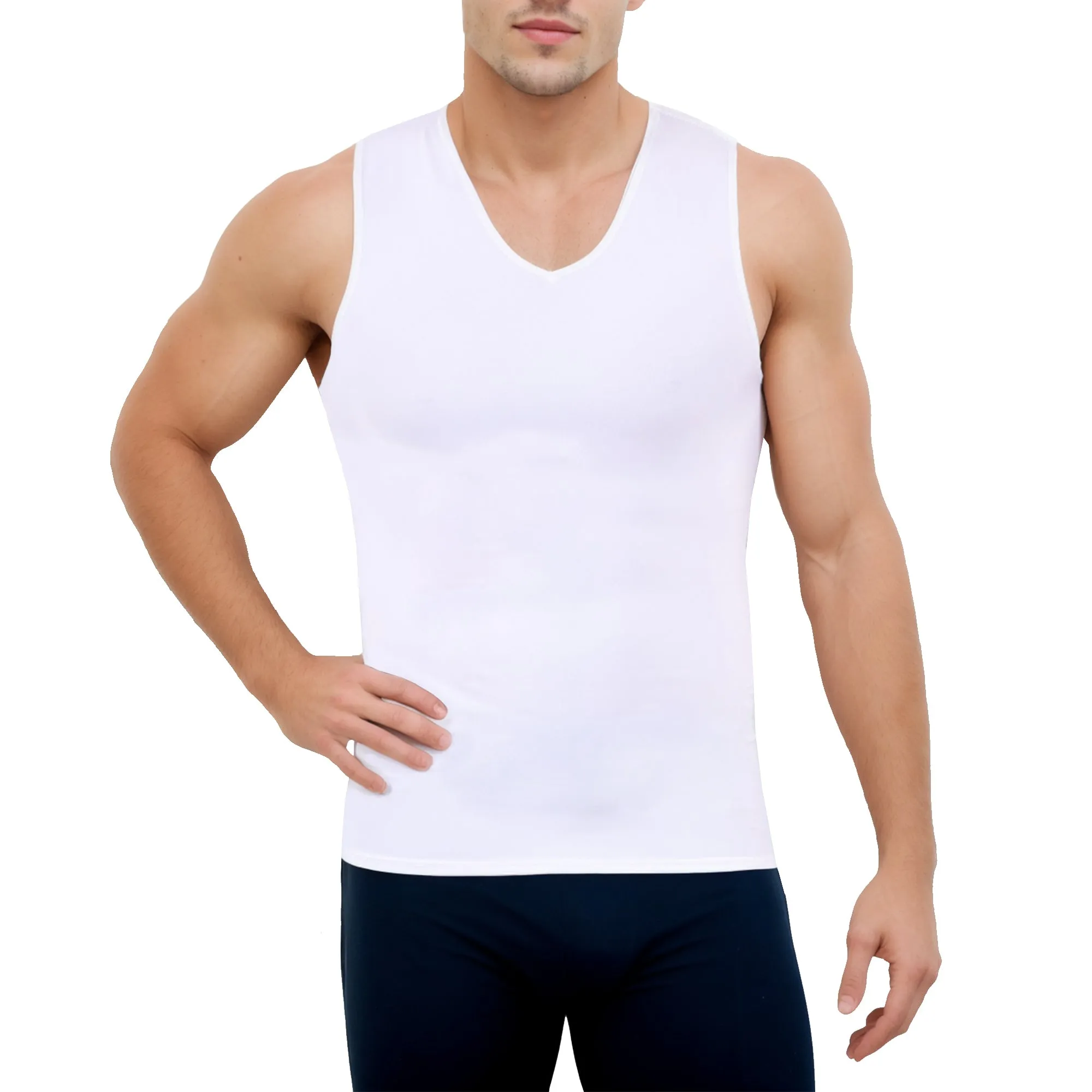 Insta Slim Compression Sleeveless V-Neck Tank VS00N1