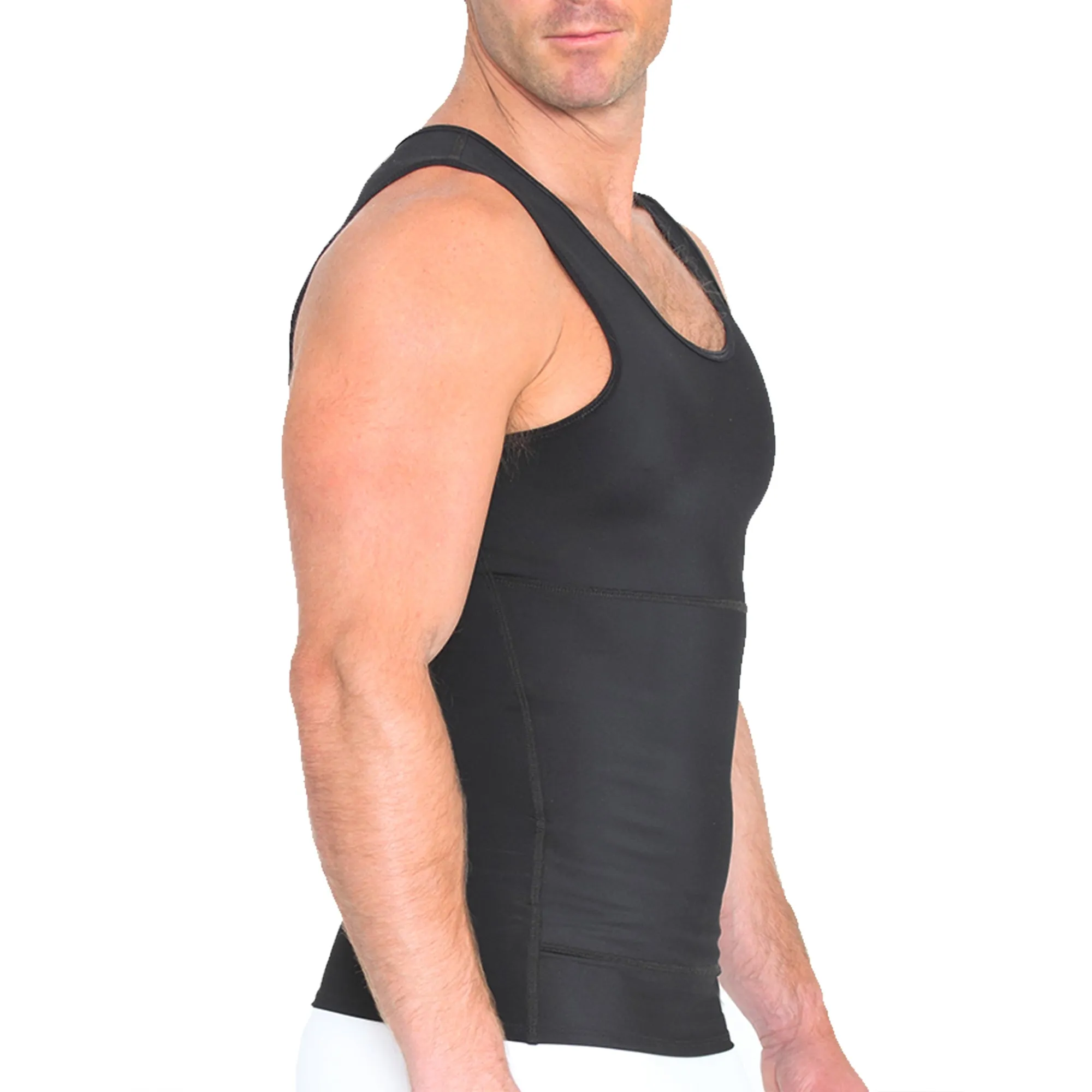 Insta Slim Sleeveless Compression Muscle Tank Panel Belt MSFP01