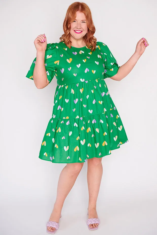 Isadora Green Hearts Dress