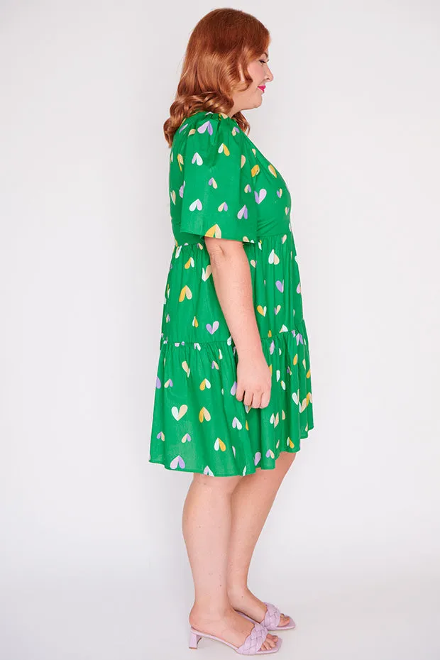 Isadora Green Hearts Dress