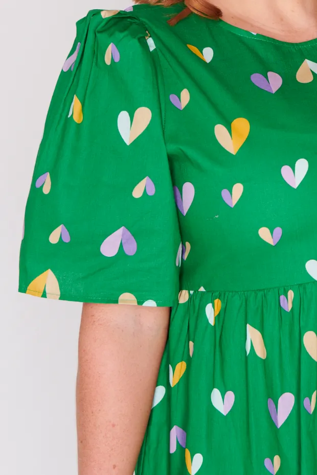 Isadora Green Hearts Dress