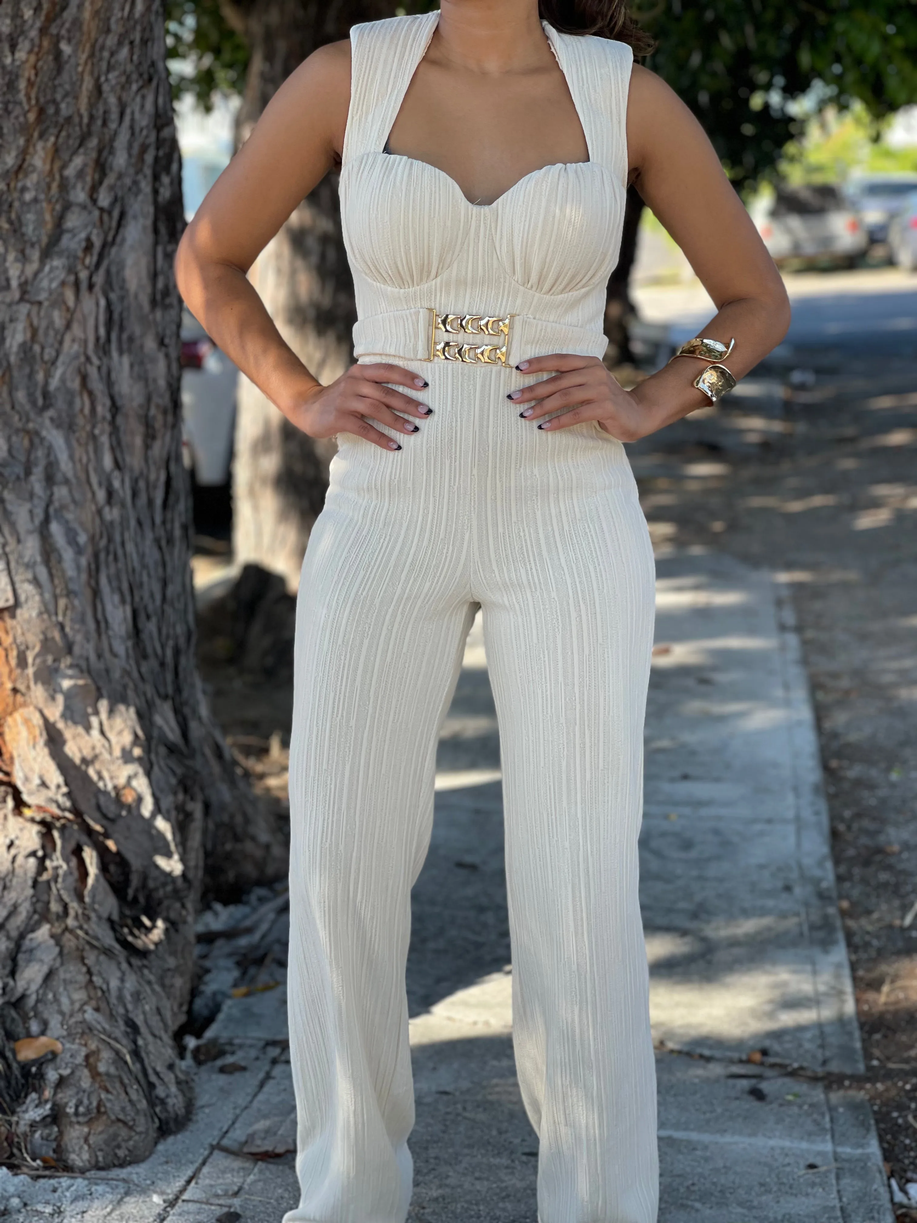 Ivory Glam Jumpsuit