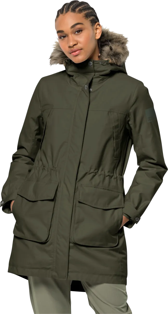 Jack Wolfskin Women&#x27;s Winterfrost Insulated Parka Island Moss | Buy Jack Wolfskin Women&#x27;s Winterfrost Insulated Parka Island Moss here | Outnorth