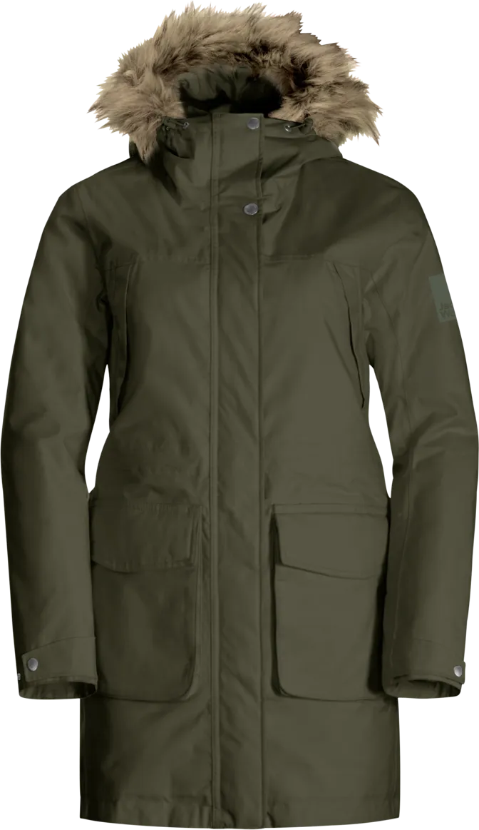 Jack Wolfskin Women&#x27;s Winterfrost Insulated Parka Island Moss | Buy Jack Wolfskin Women&#x27;s Winterfrost Insulated Parka Island Moss here | Outnorth