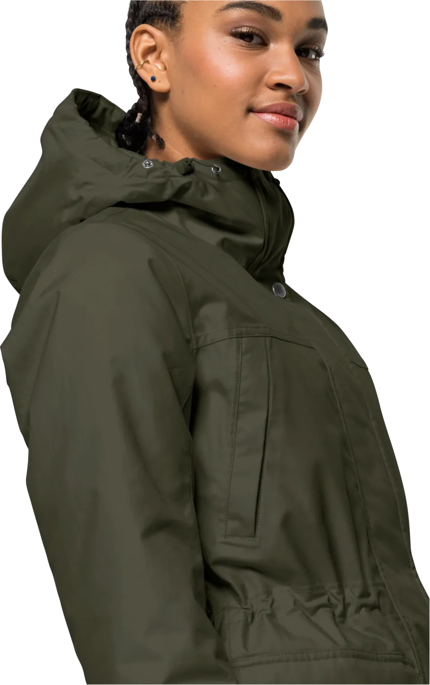 Jack Wolfskin Women&#x27;s Winterfrost Insulated Parka Island Moss | Buy Jack Wolfskin Women&#x27;s Winterfrost Insulated Parka Island Moss here | Outnorth