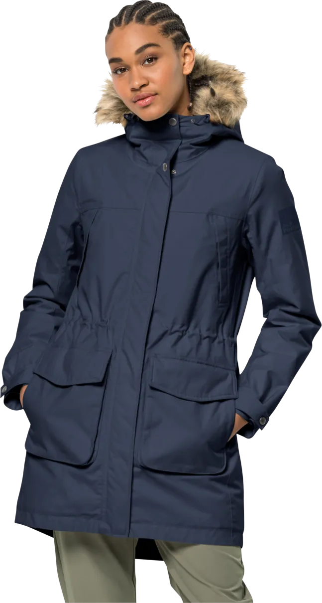 Jack Wolfskin Women&#x27;s Winterfrost Insulated Parka Night Blue | Buy Jack Wolfskin Women&#x27;s Winterfrost Insulated Parka Night Blue here | Outnorth