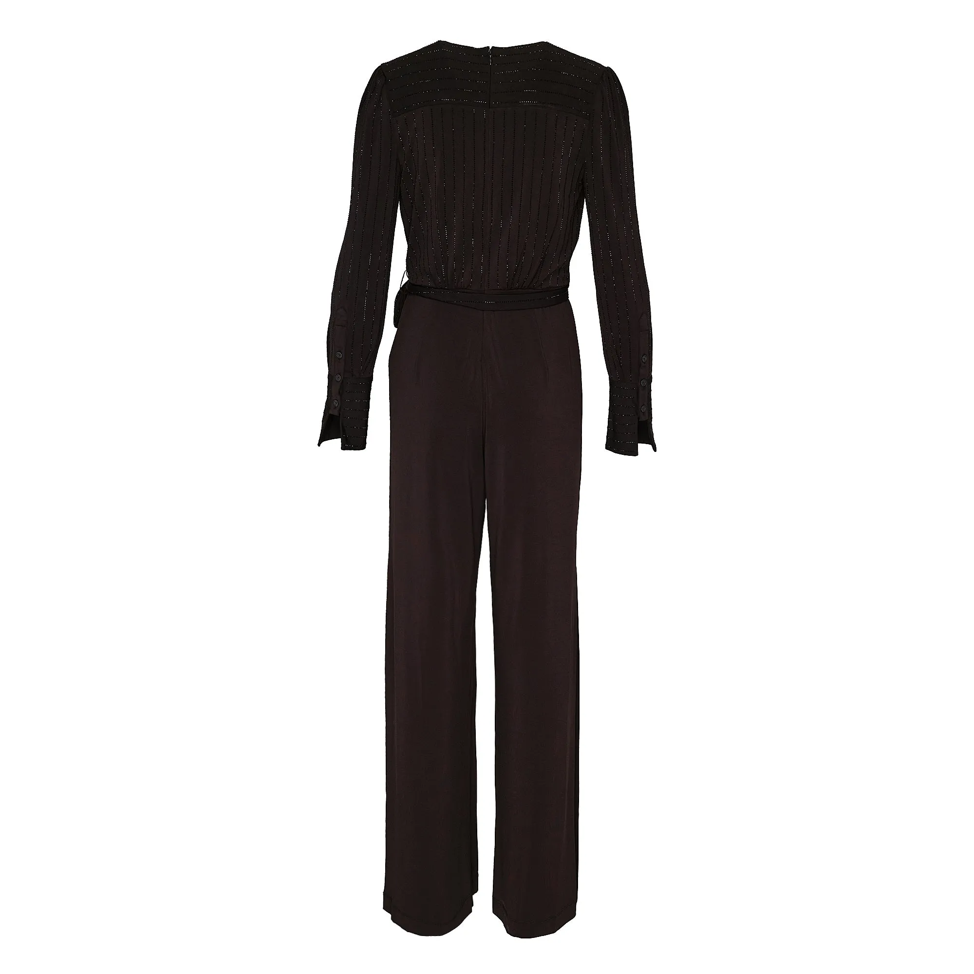 Jersey Heatset V-Neck Jumpsuit