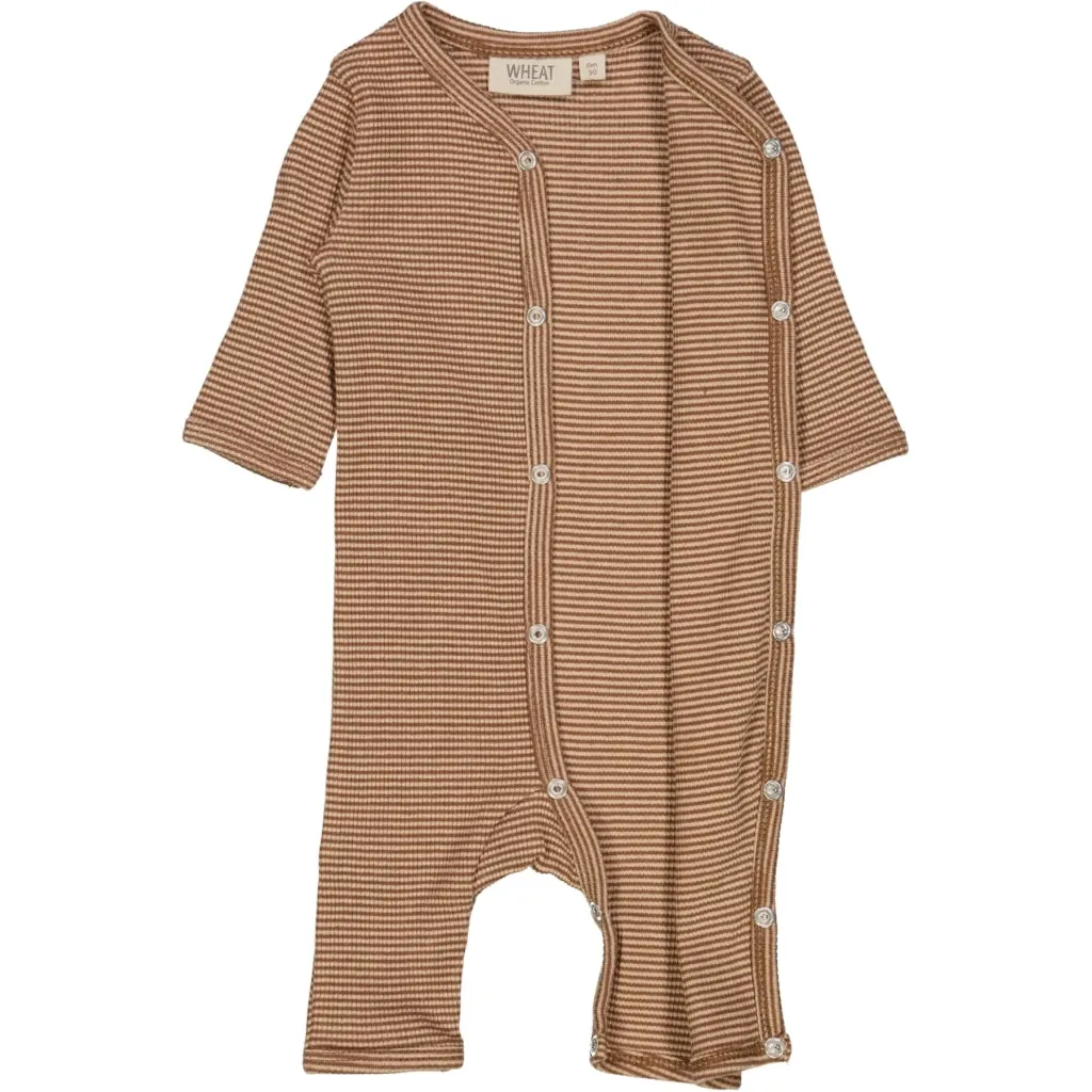 Jumpsuit Dusty - affogato rib stripe