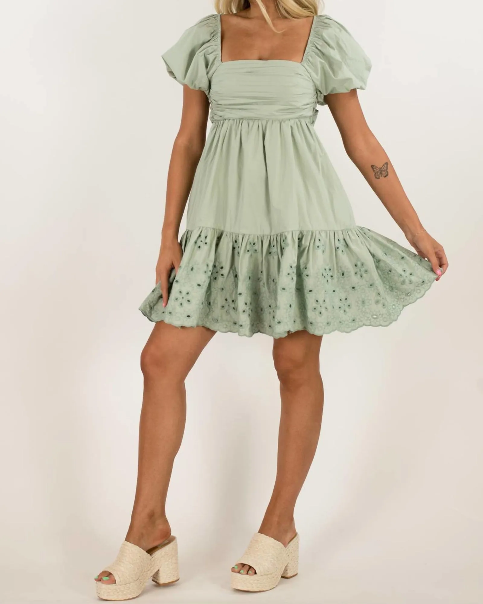 Kalani Mini Dress in Seafoam | Seafoam