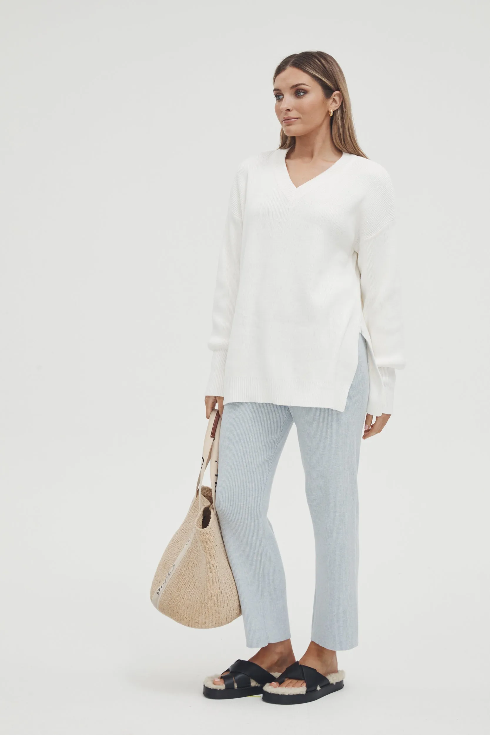 Knit Pant (Ice Blue Marle)