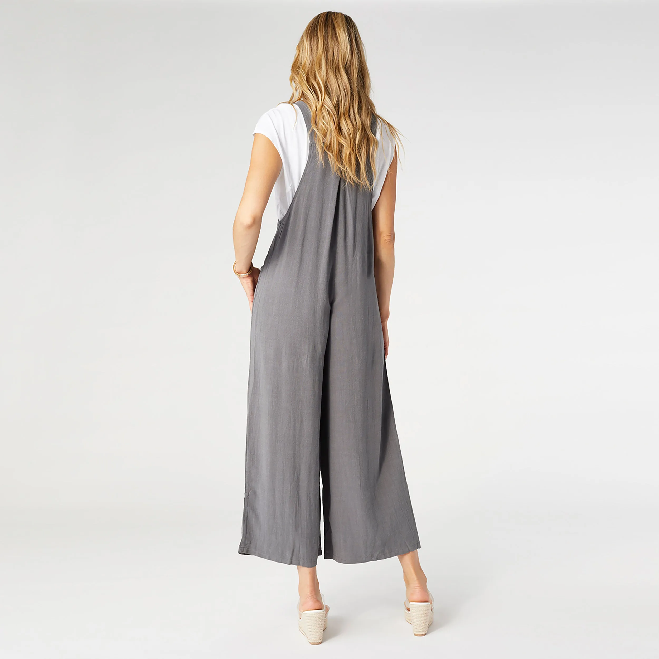 Landen Wide Leg Jumpsuit - Slate