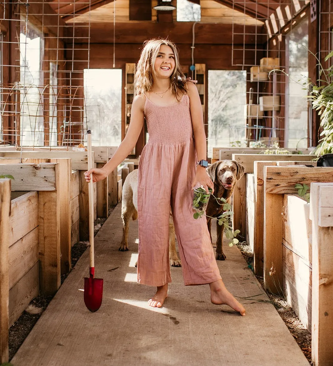 leena jumpsuit in dusty rose