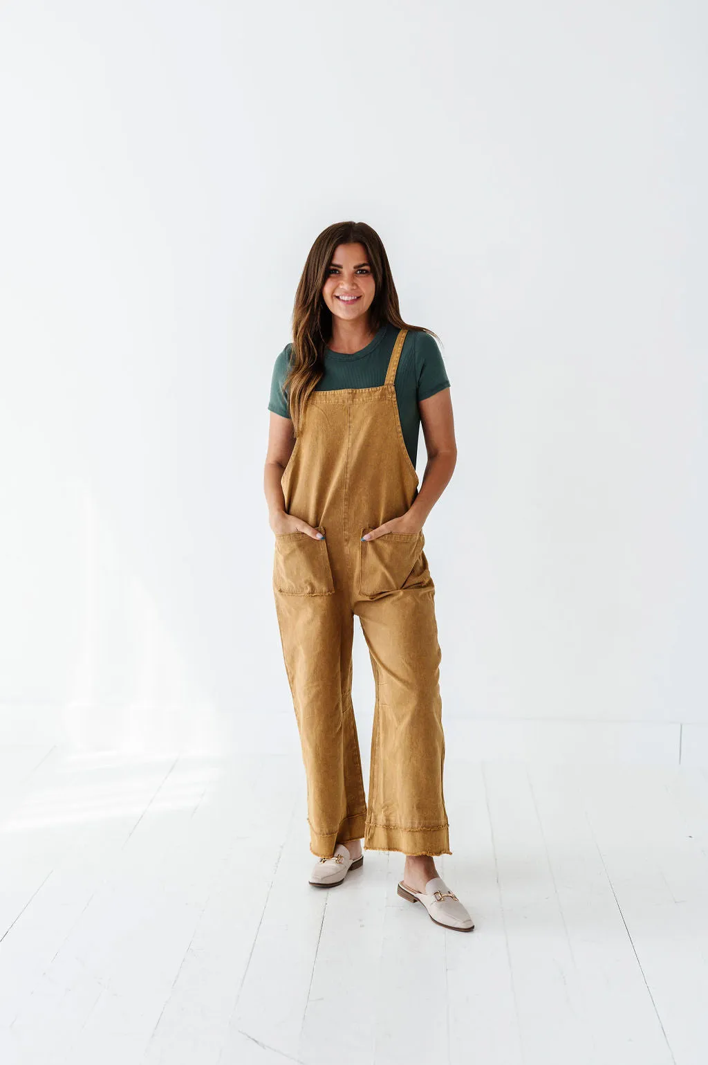 Leighton Overalls in Camel