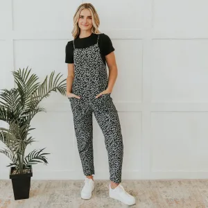 Lena Jumpsuit (Black leopard)