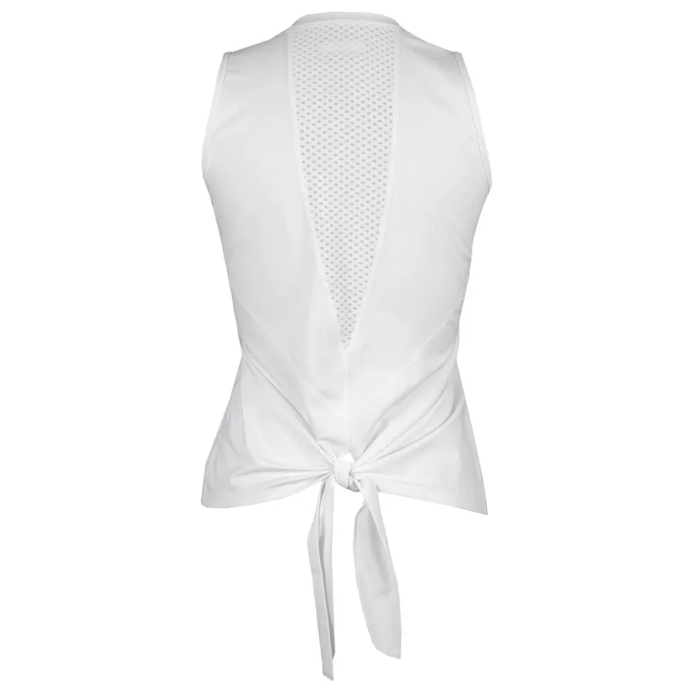 Lija Women's Tie Back Tank - White