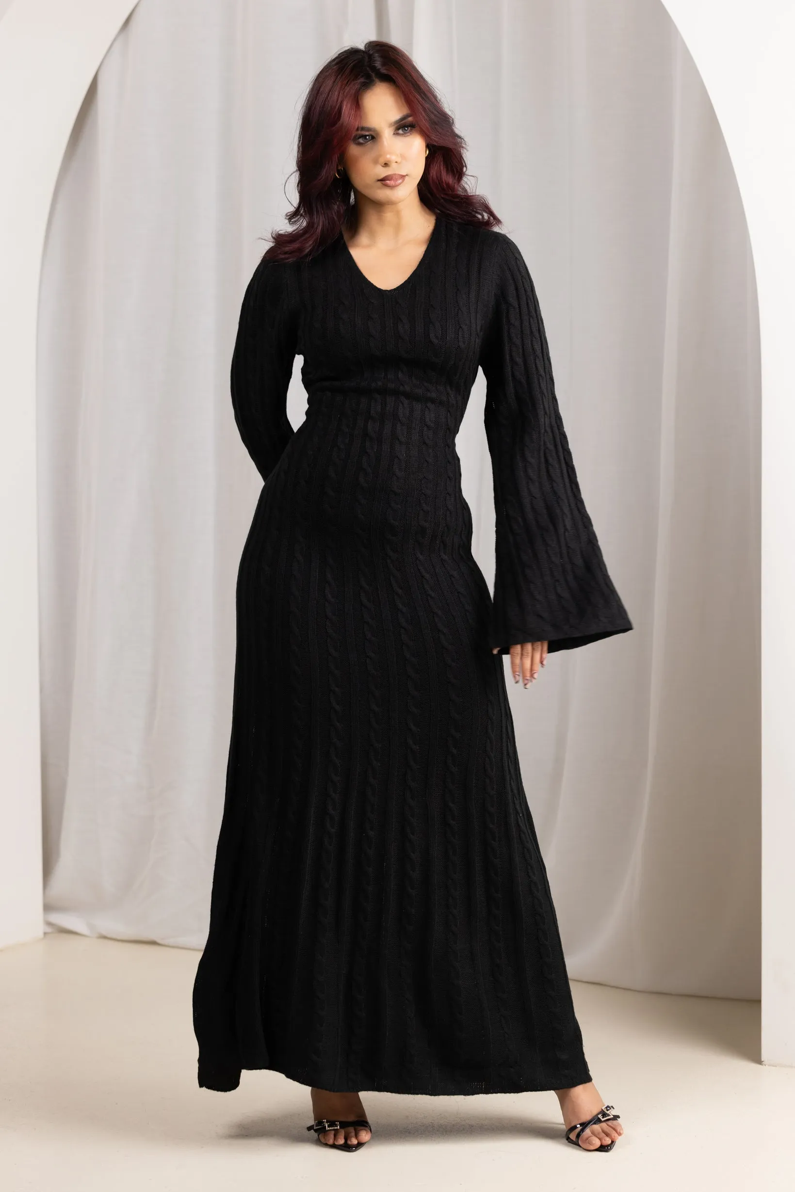 Lora Cable Knit Abaya