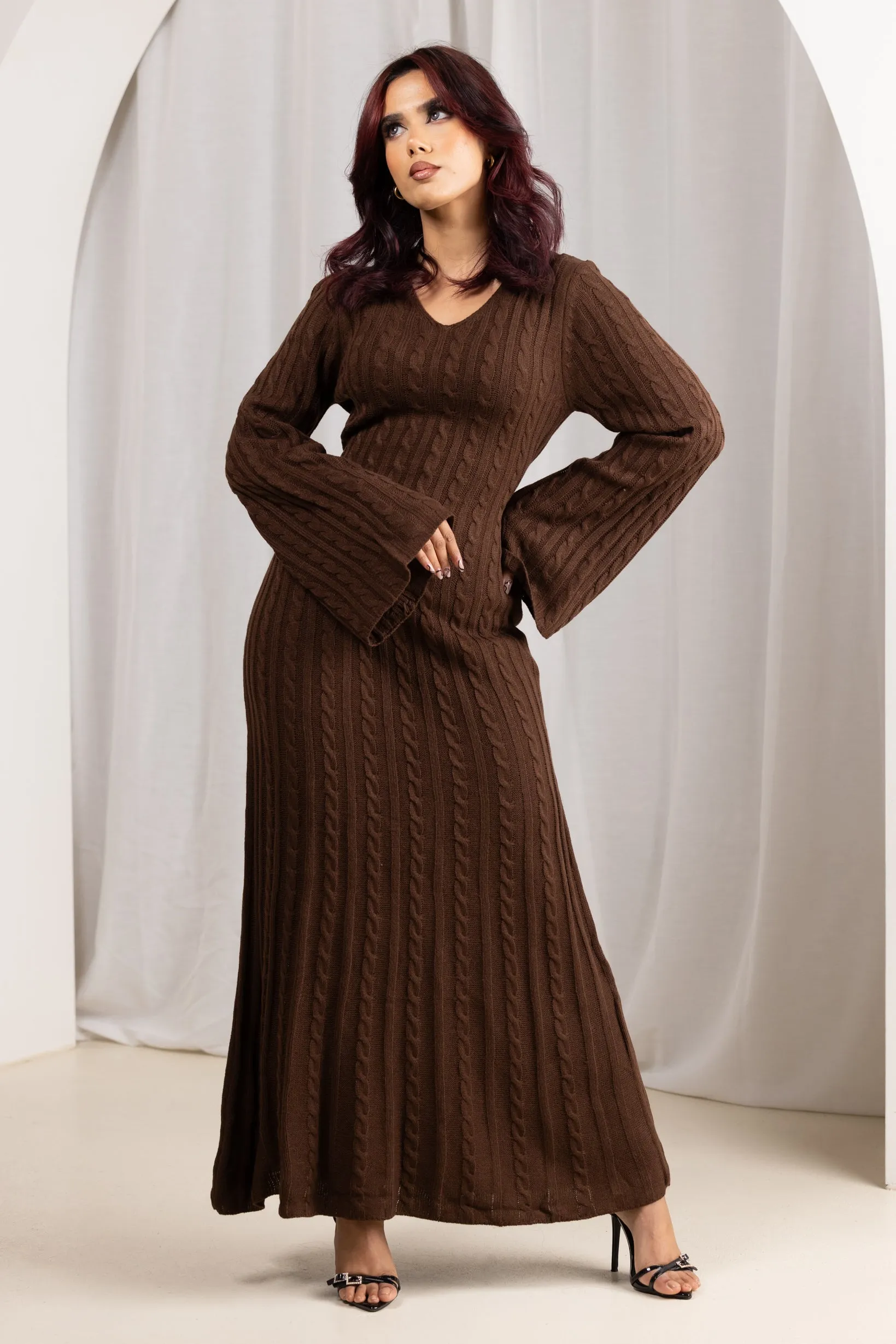 Lora Cable Knit Abaya