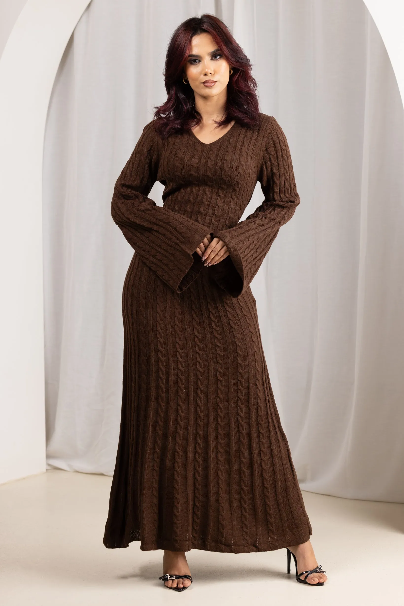 Lora Cable Knit Abaya