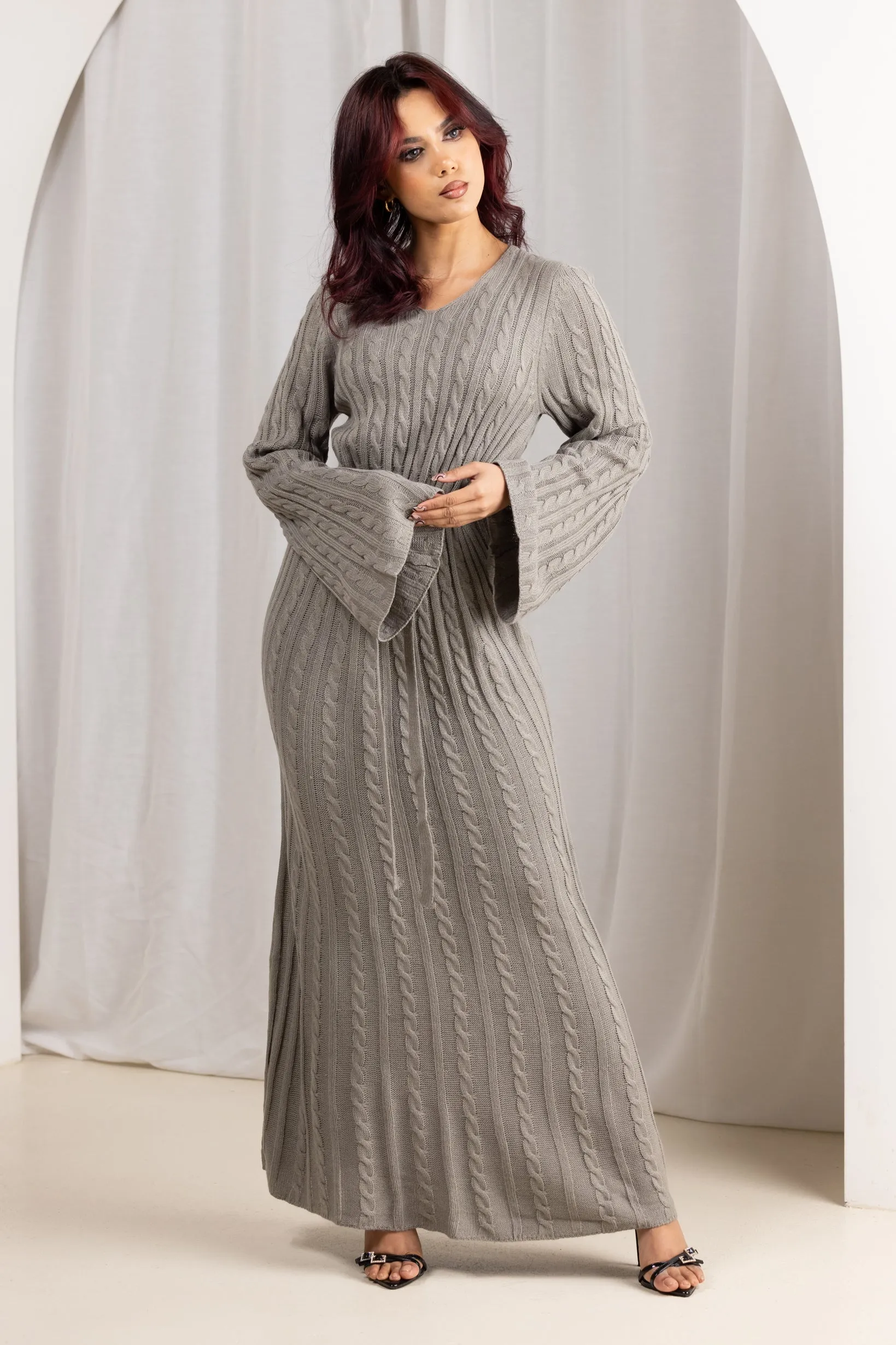 Lora Cable Knit Abaya