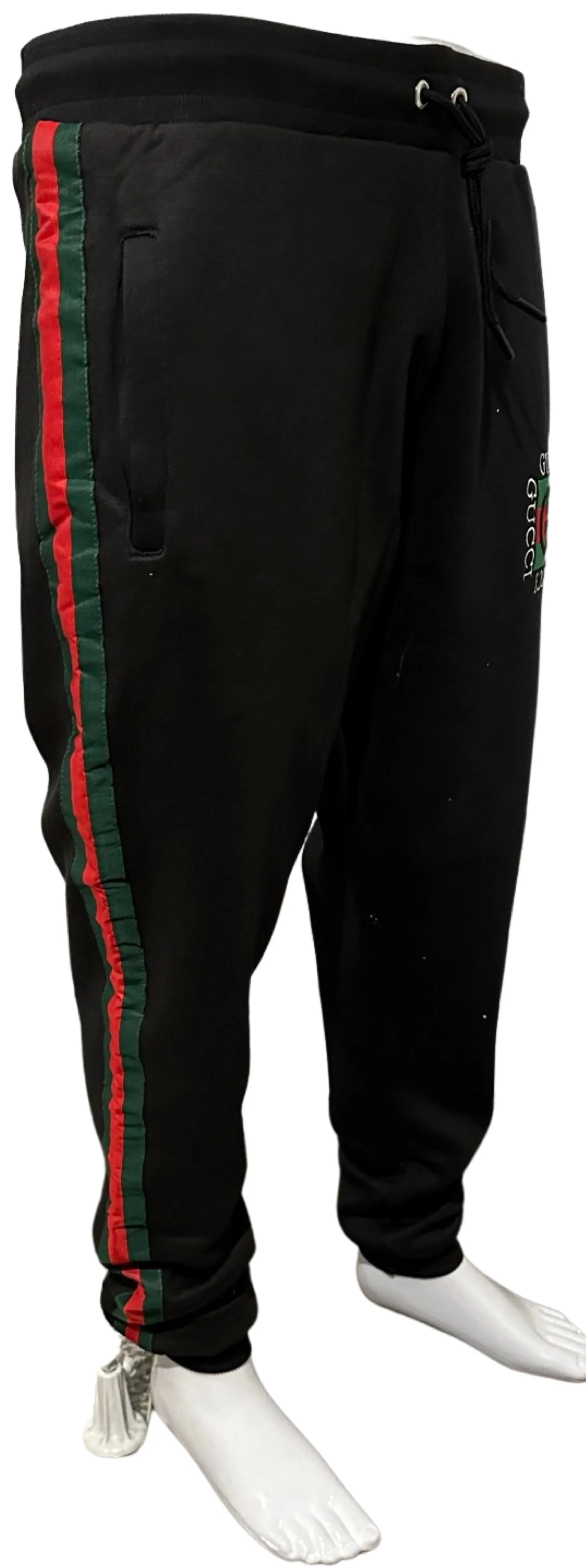 ^LUXURY^ (BLACK-MULTI) LUXURY EMBROIDERED JOGGER SWEATPANTS