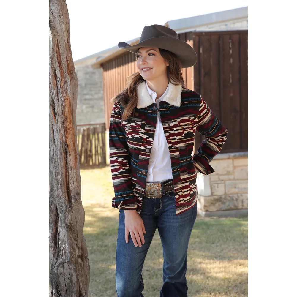 MAJ9878005 Cinch Women's Corduroy Trucker Jacket - Southwest Print